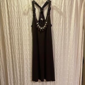 Summery T back brown dress